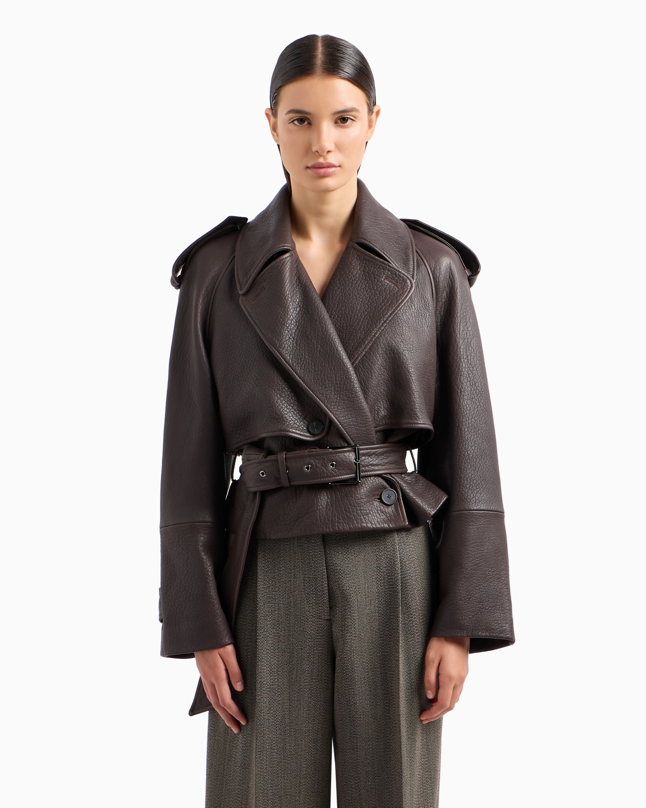 NATURAL-GRAIN NAPPA LAMBSKIN BIKER JACKET - 2