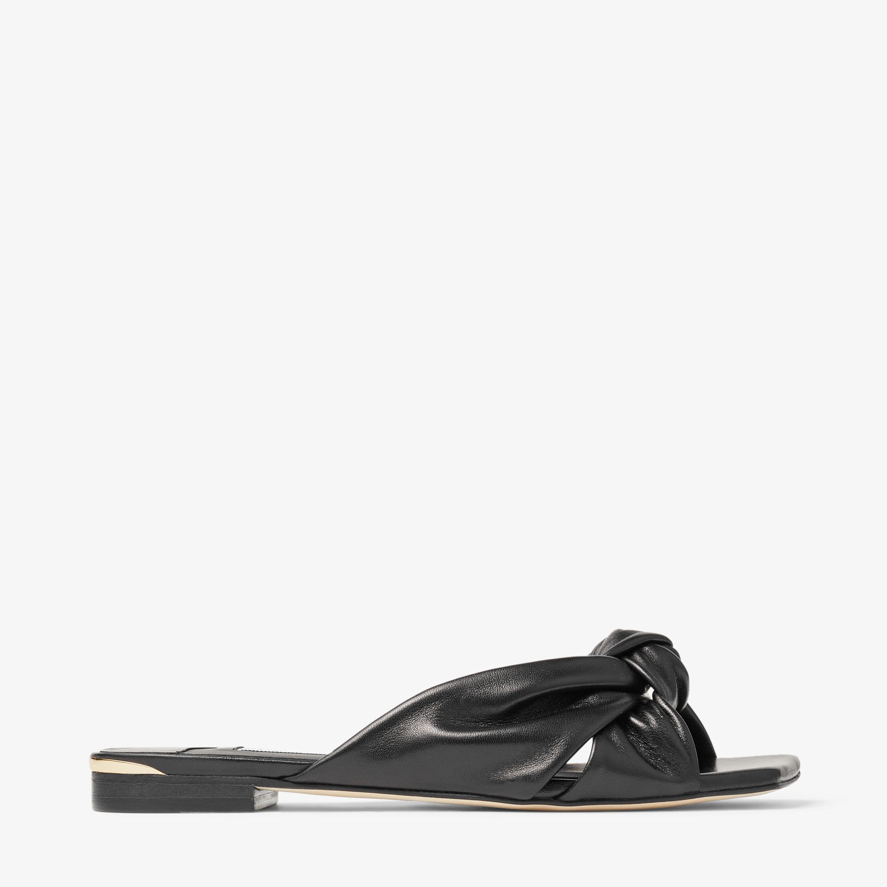 Avenue Flat
Black Nappa Leather Flat Sandals - 1