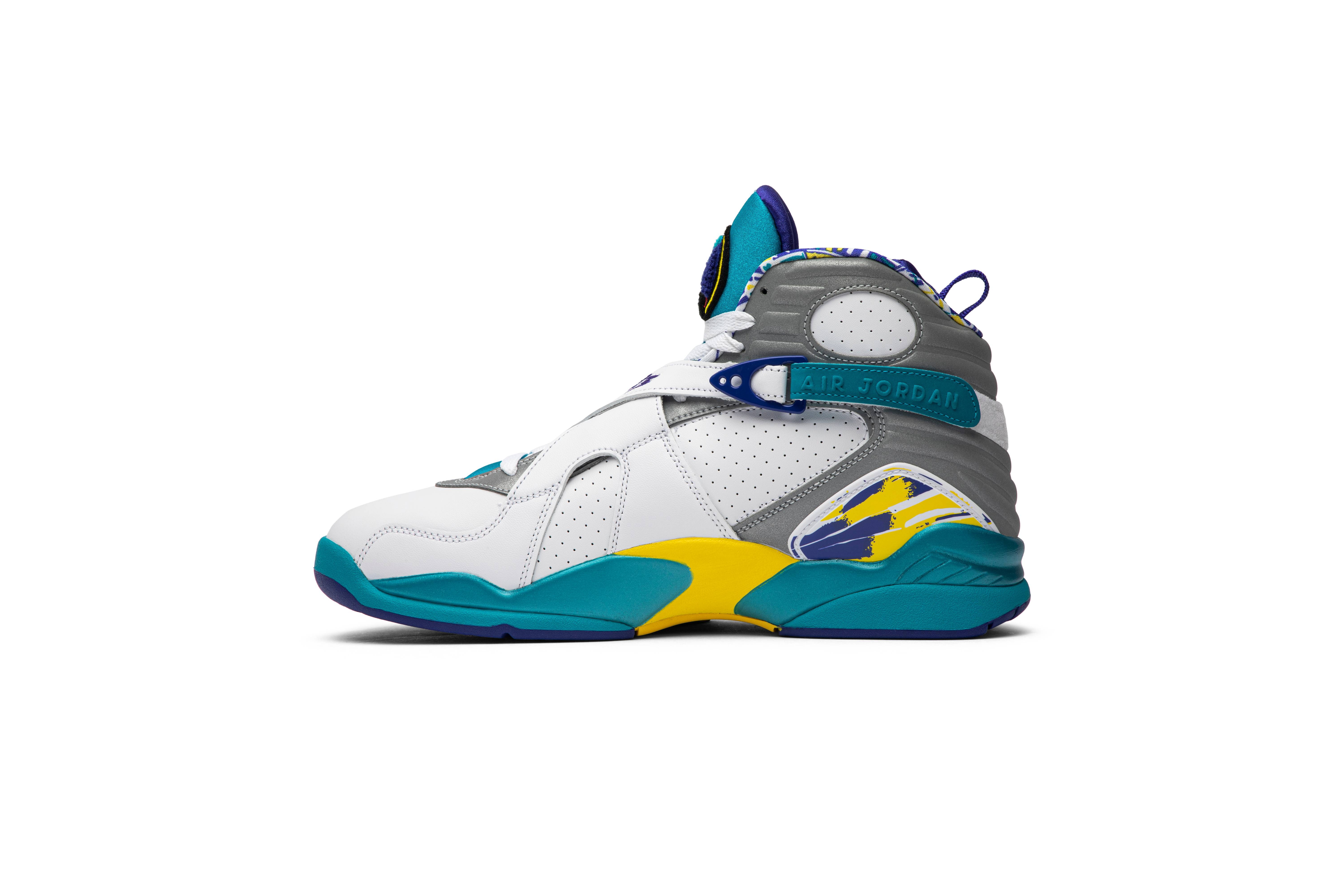 Wmns Air Jordan 8 Retro 'White Aqua' - 3