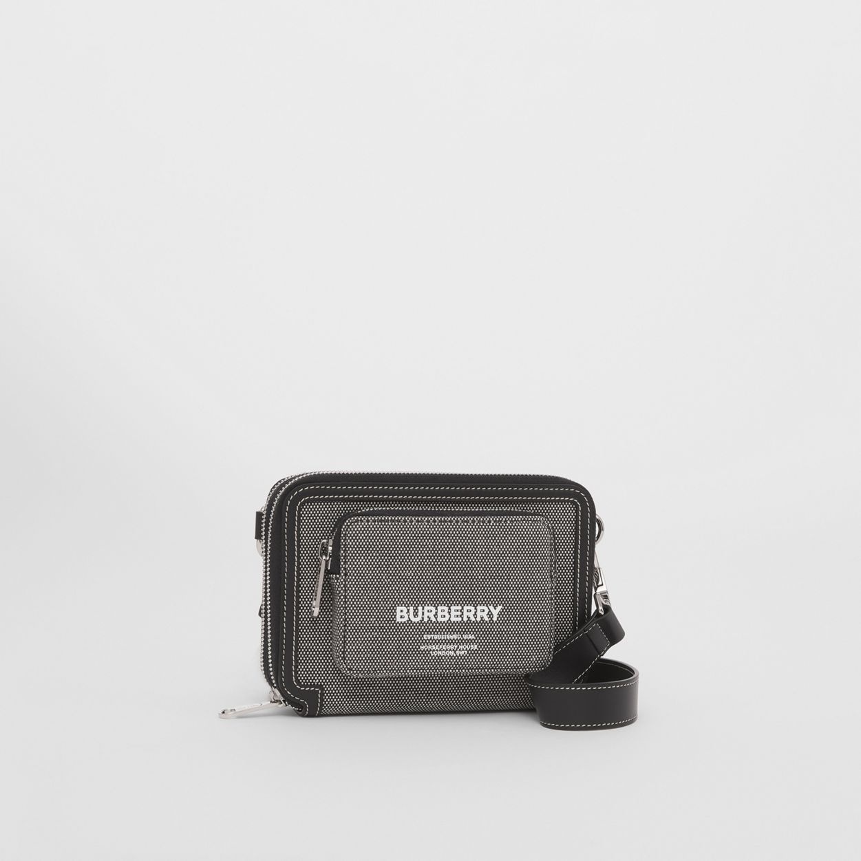 Horseferry Print Cotton Canvas Crossbody Bag - 7
