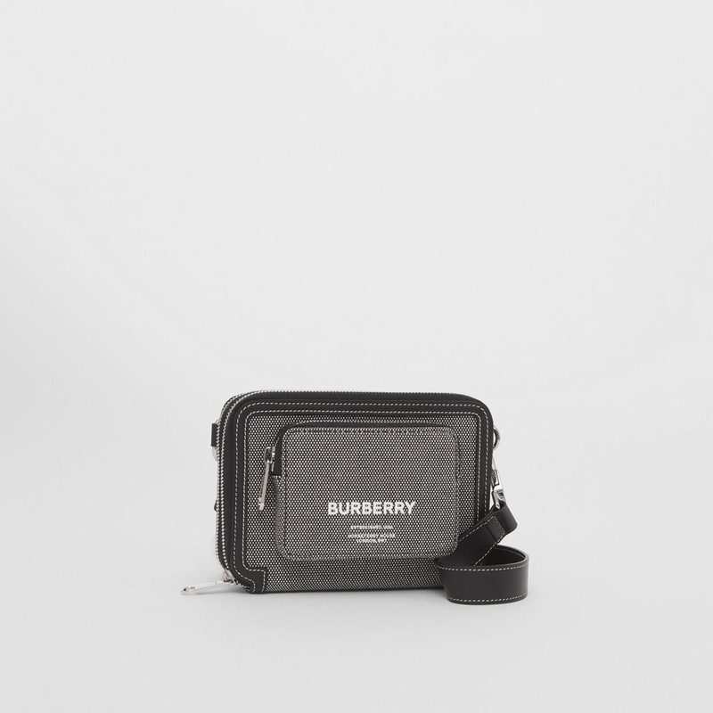 Horseferry Print Cotton Canvas Crossbody Bag 7