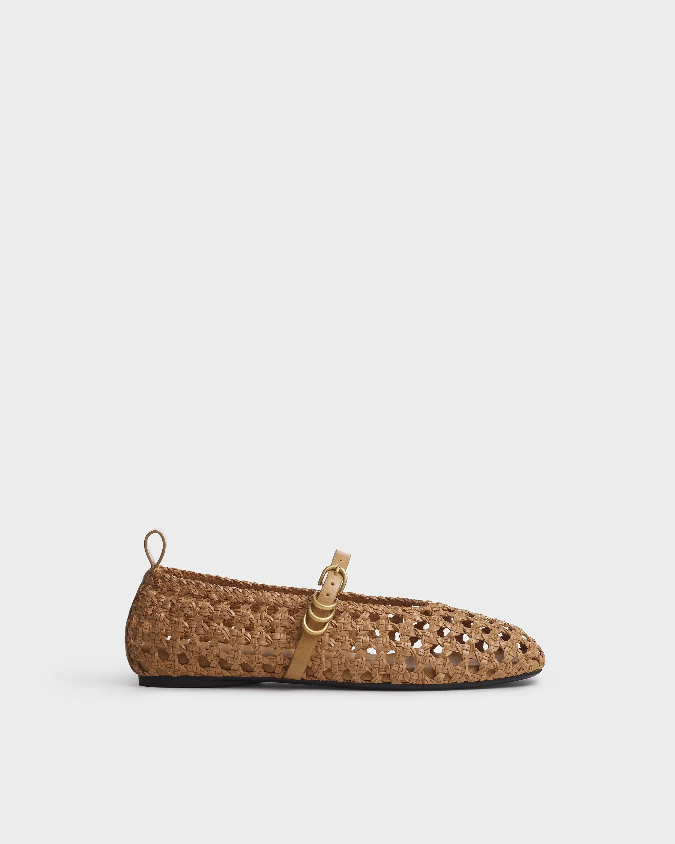 Spire Woven Faux Leather Mary Janes - 1