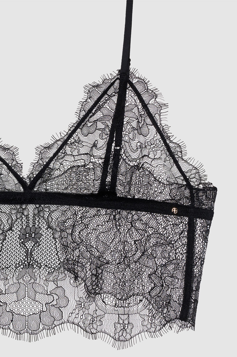 Lace Bralette - Black - 4
