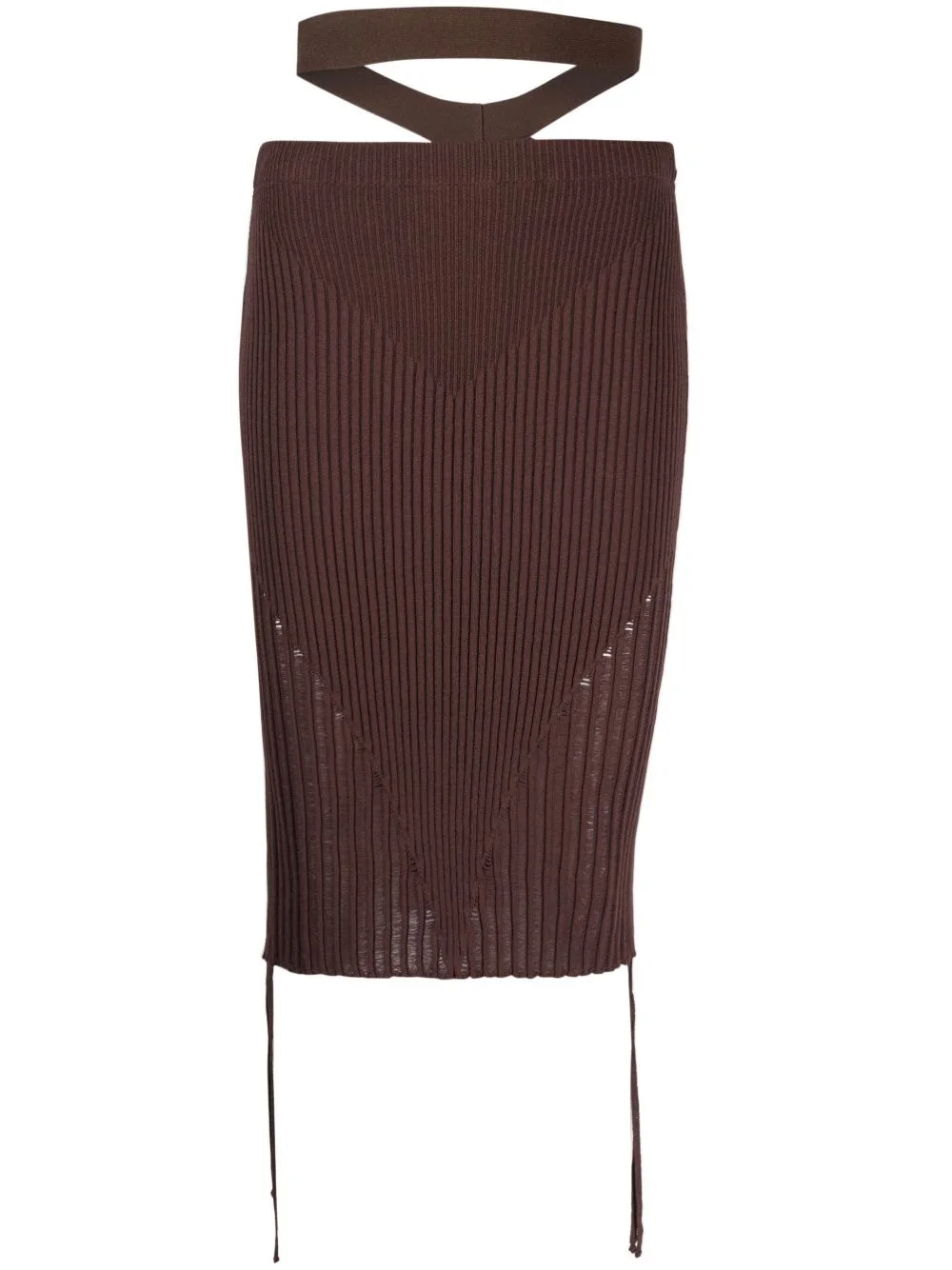 ribbed-knit pencil skirt - 1