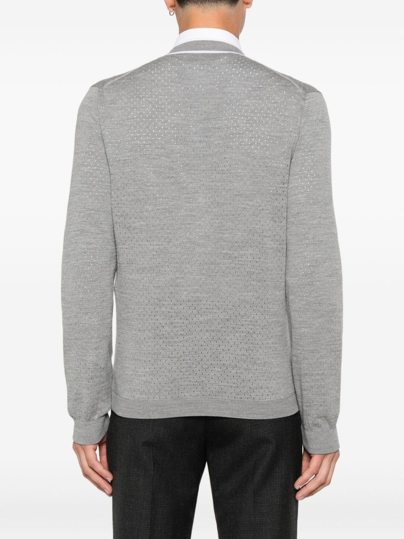 embroidered-logo cardigan 4
