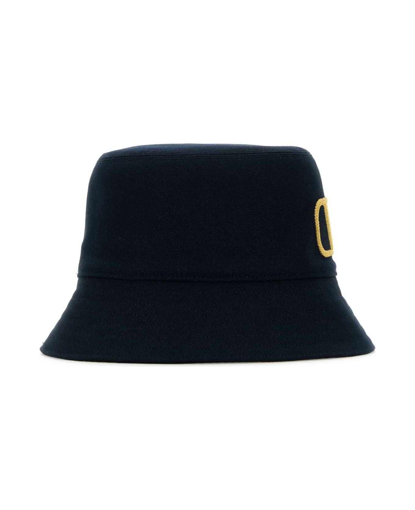 Midnight Blue Cotton Bucket Hat - 2