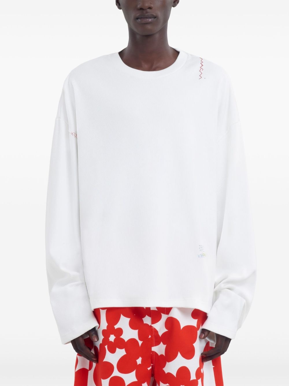 logo-embroidered T-shirt - 3