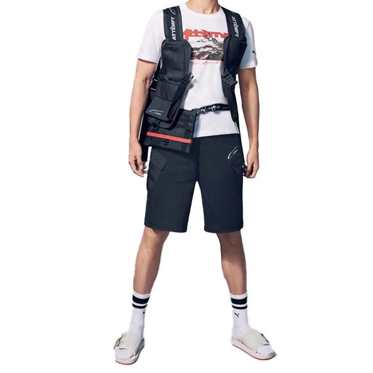 PUMA x Attempt Shorts 'Black White' 598196-01 - 3