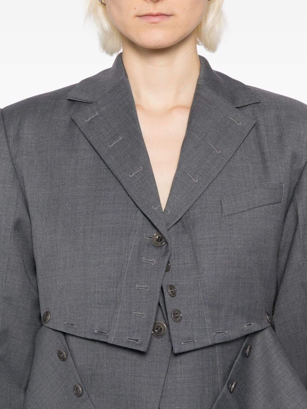 layered broken jacket - 5