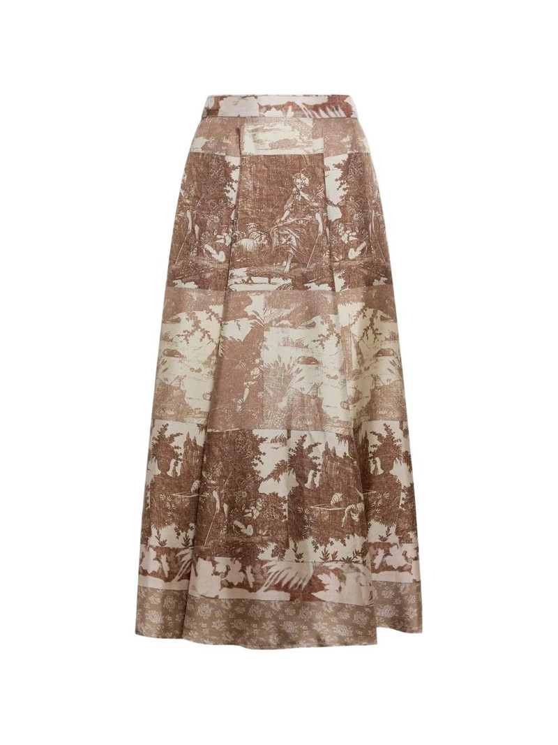 Aloe A-line midi skirt 1