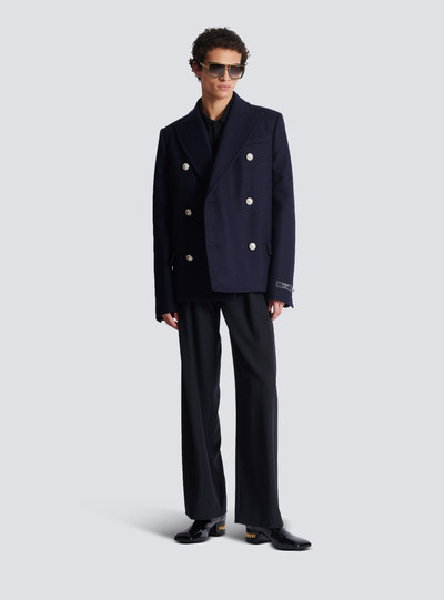 Balmain Short felted wool coat outlook