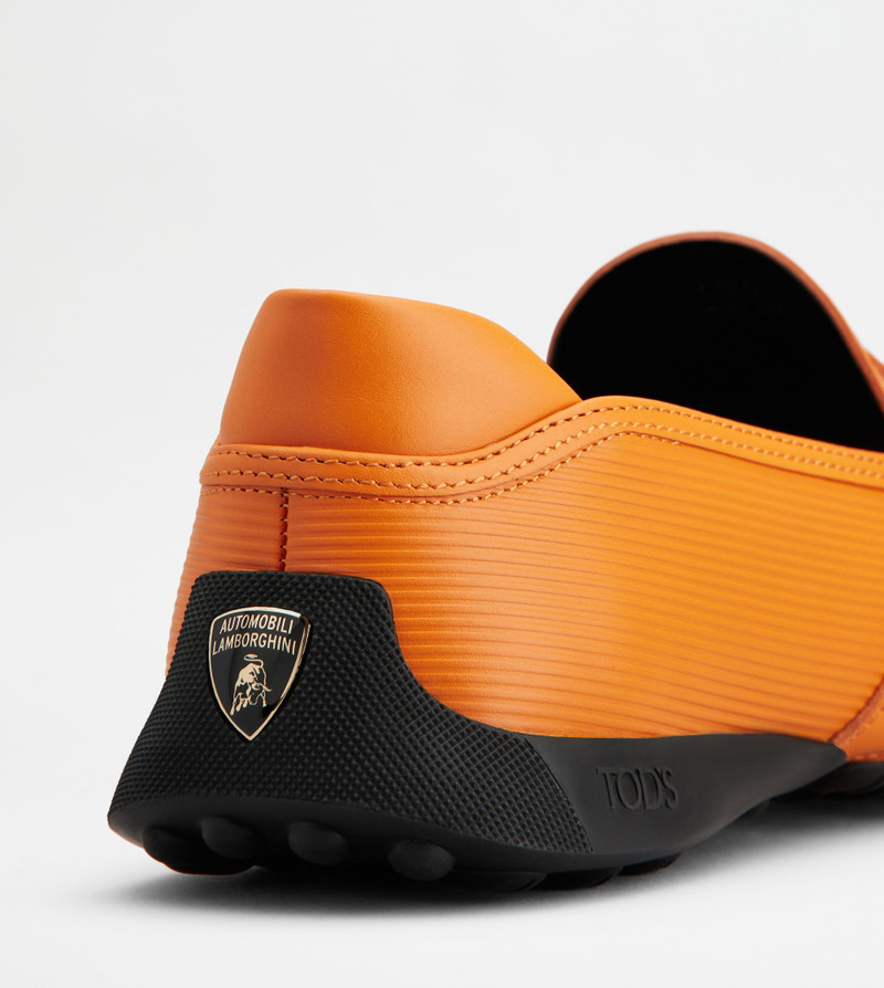 LOAFERS IN LEATHER - ORANGE 5
