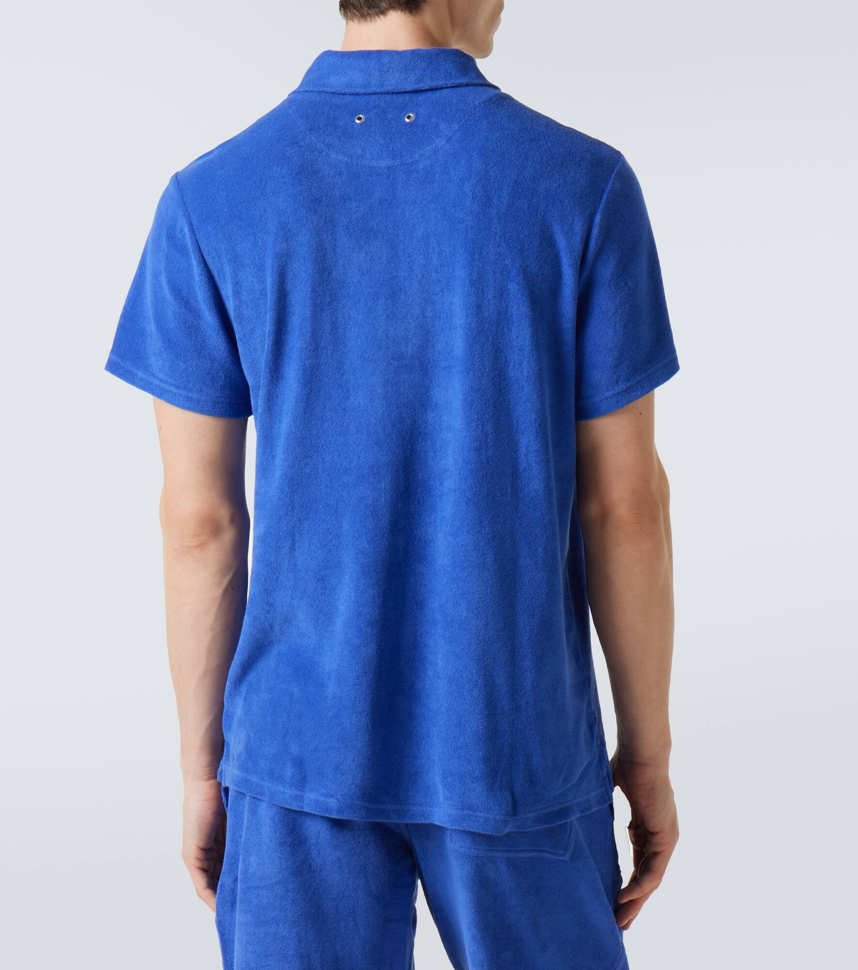 Cotton-blend terry bowling shirt - 4