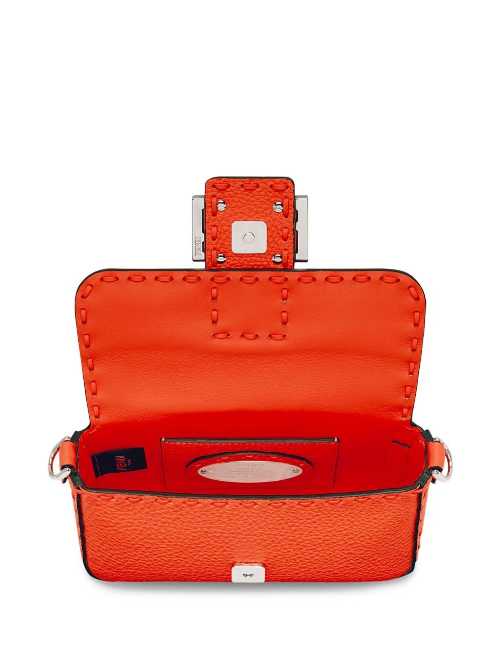 textured leather crossbody bag - 5