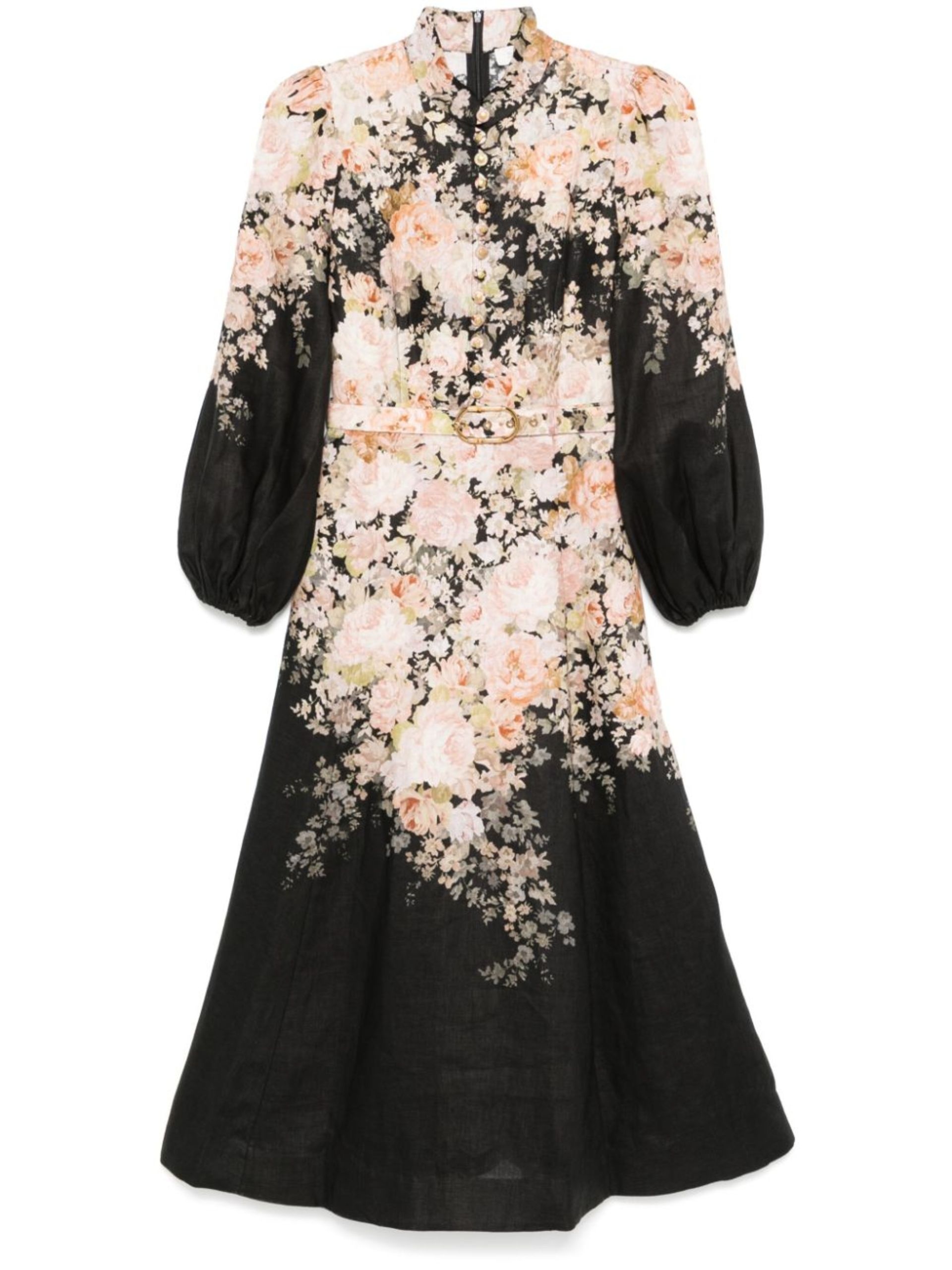 floral linen dress - 1