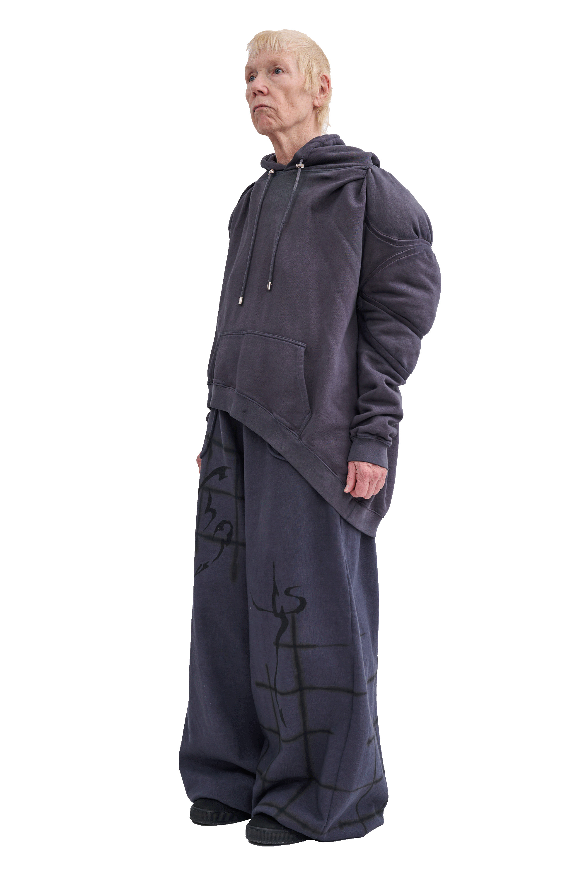 CHARCOAL CS GYM MUSCLE WAVE HOODIE - 7