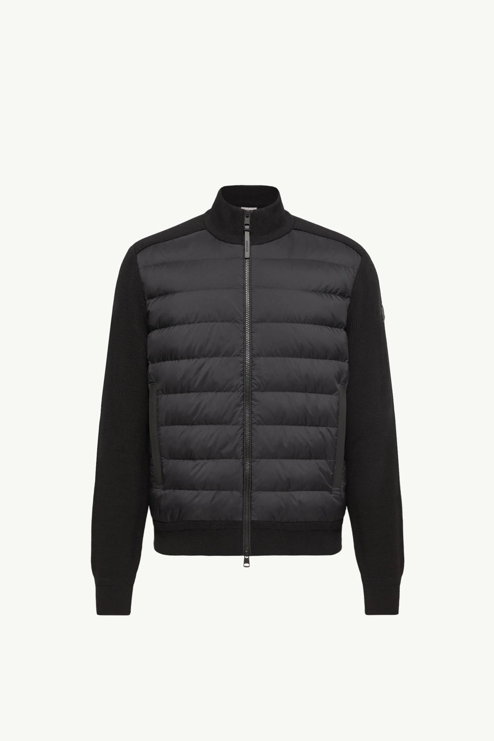 Wool & Cashmere Blend Padded Zip-Up Cardigan - 1