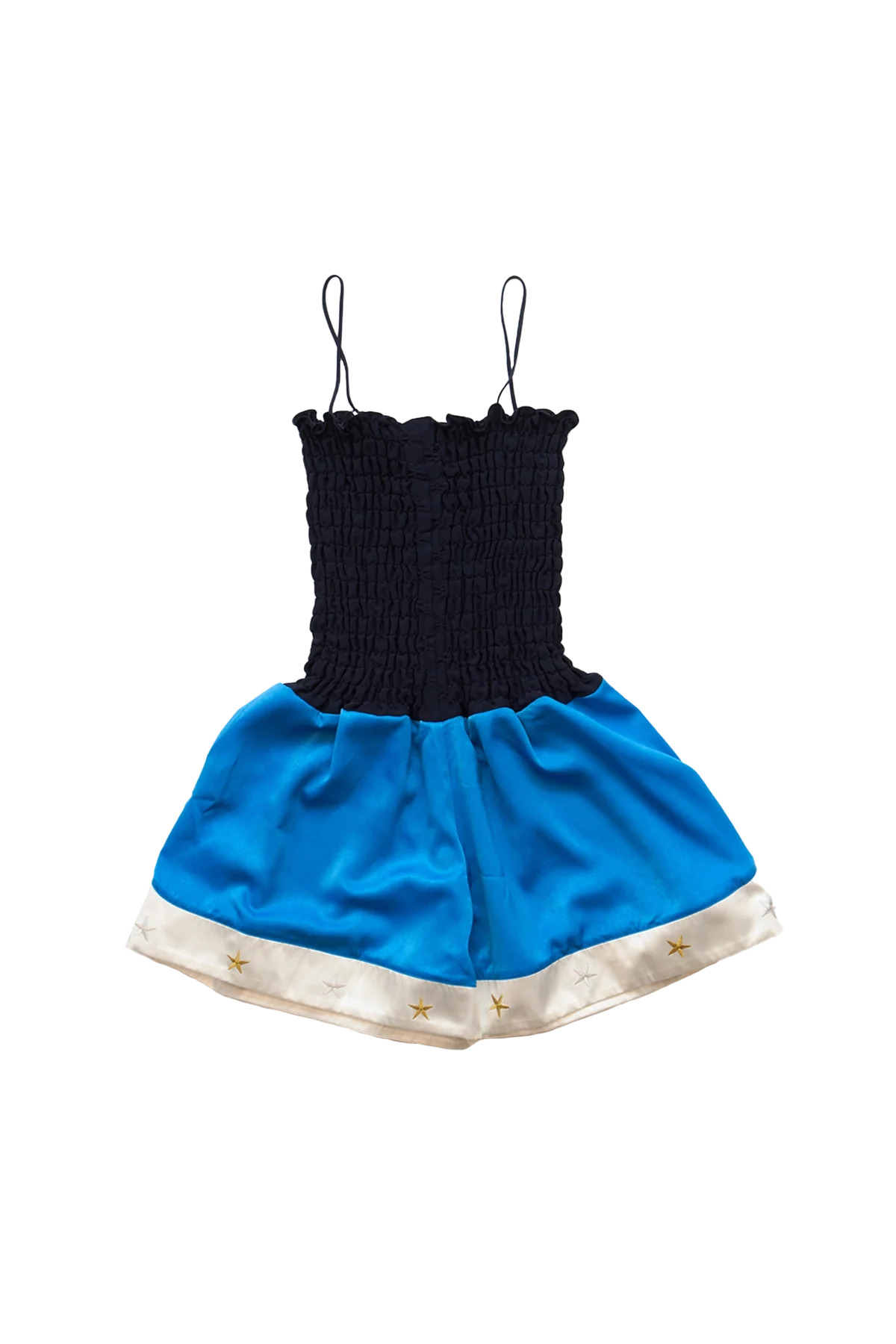Conner Ives Shirred Boxing Short Romper Multi - 2