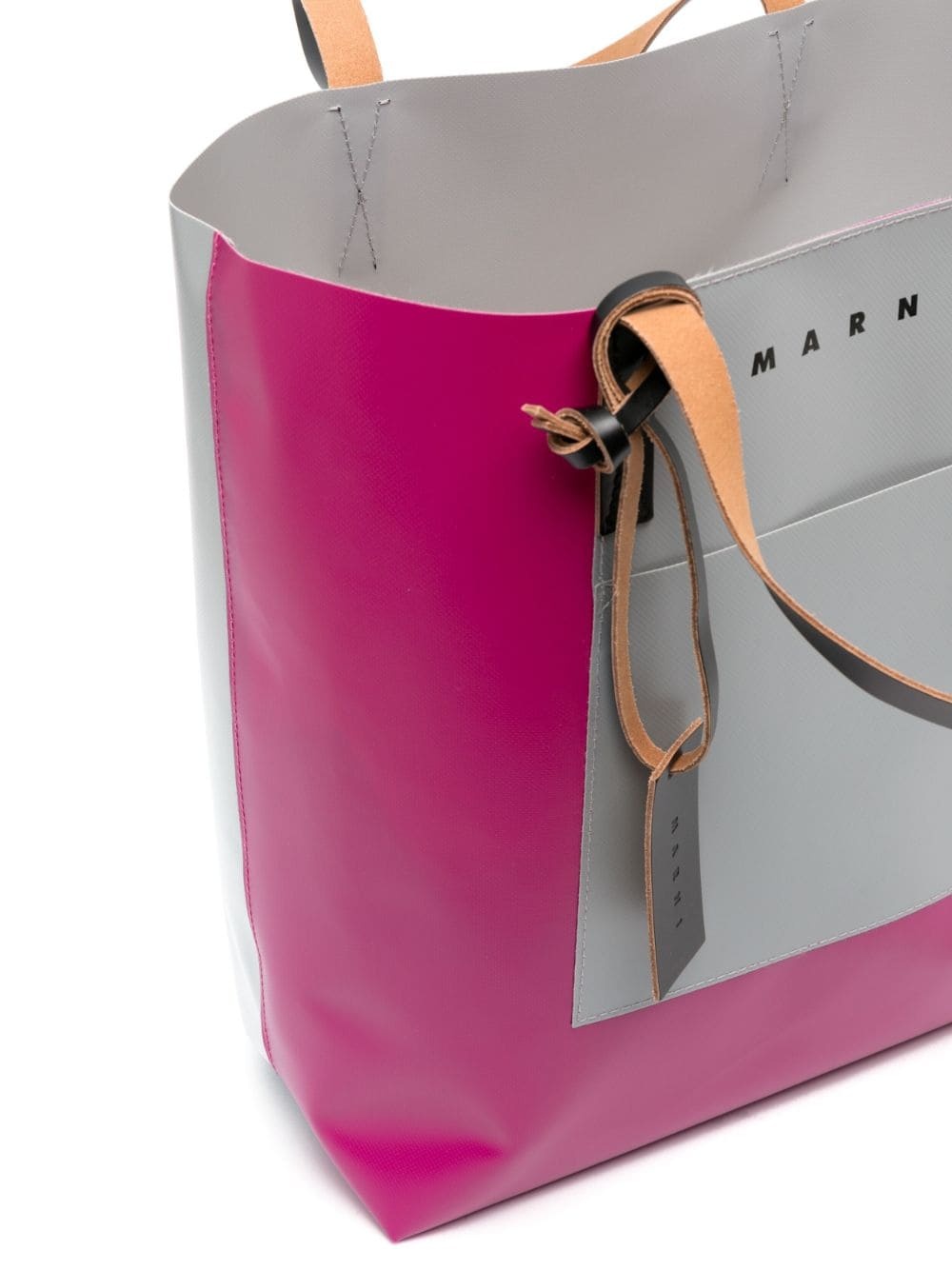engraved-logo panelled tote - 5