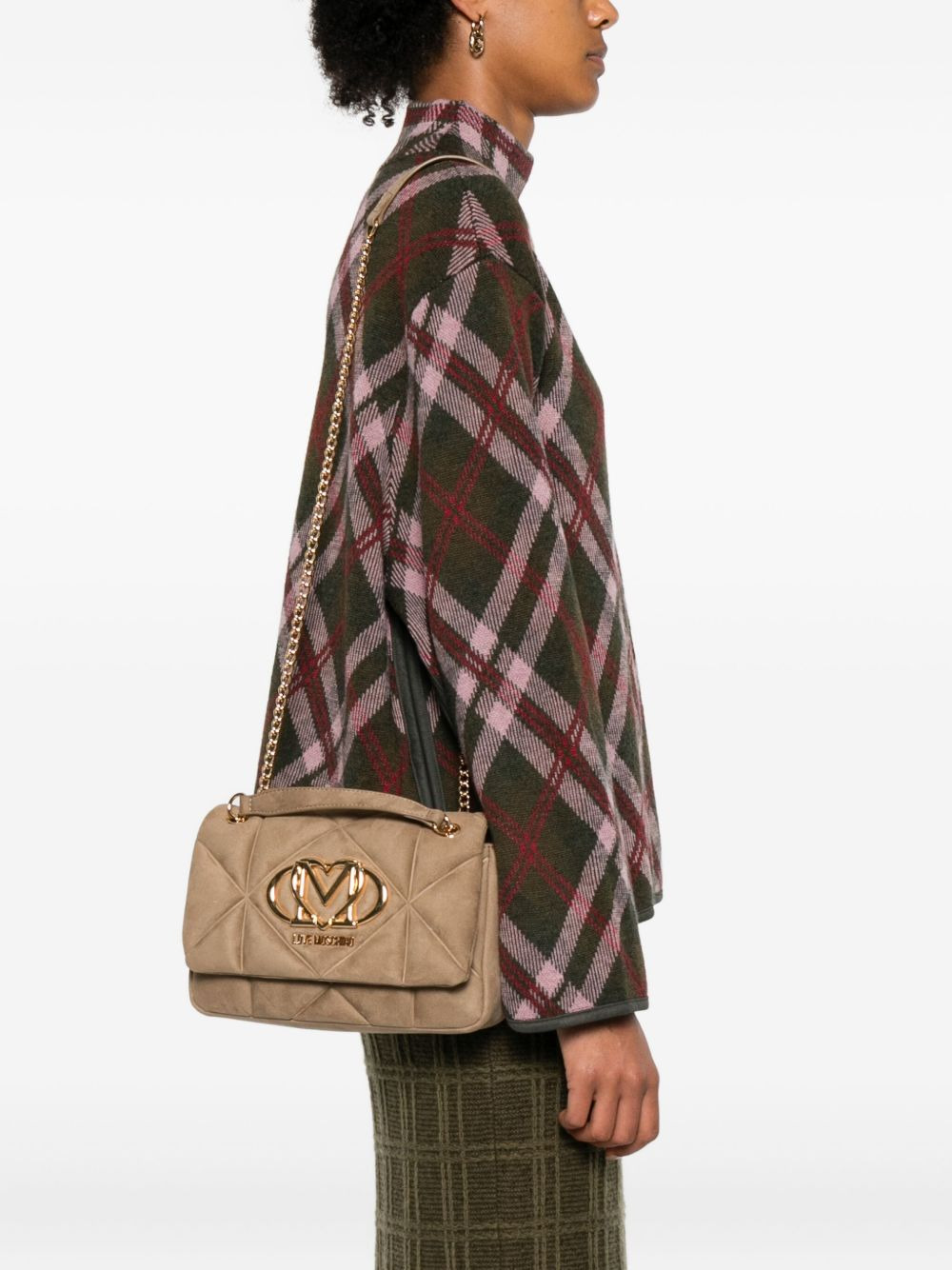 quilted logo-plaque cross body bag - 2