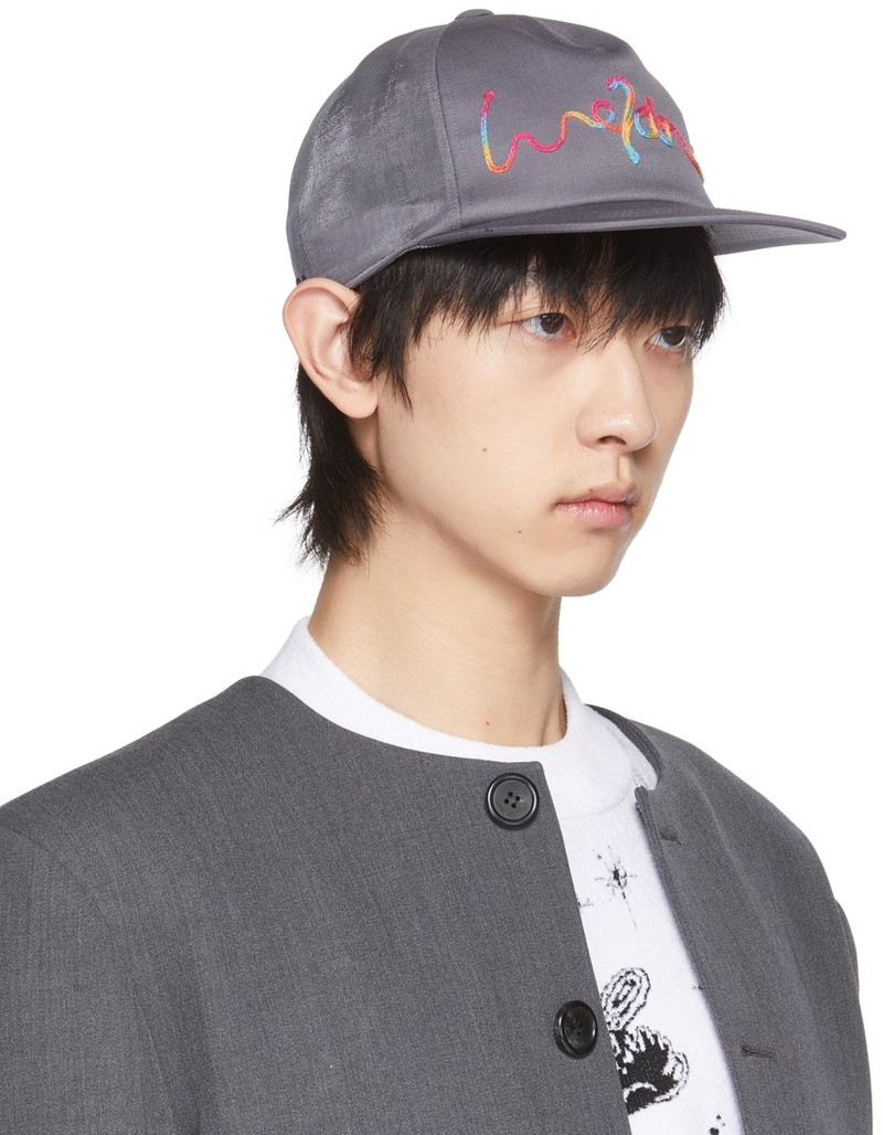We11done Grey Mesh Logo Embroidery Cap outlook