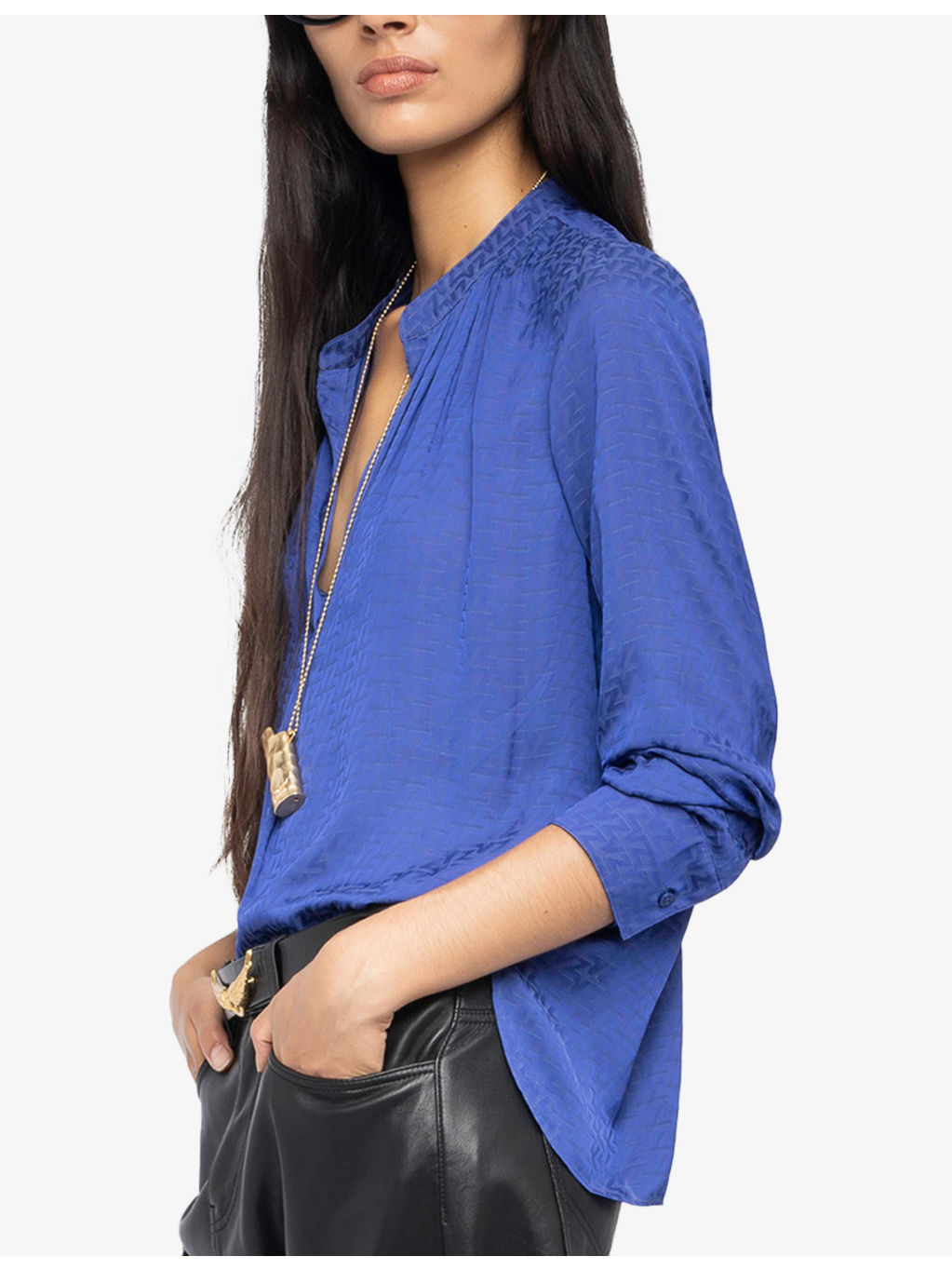 Tink Long-Sleeved Satin Blouse - 3