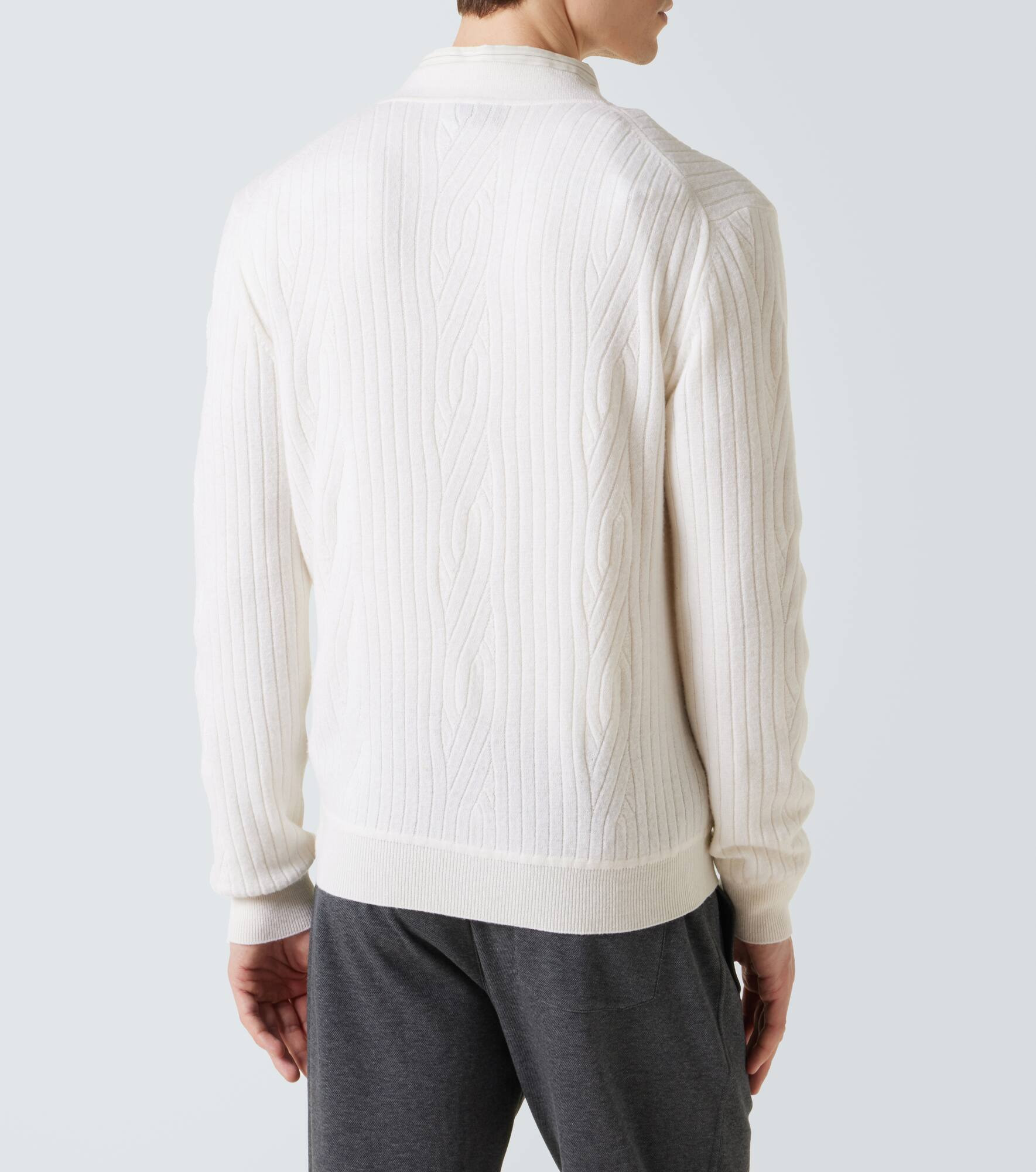 Ribbed-knit wool and cashmere cardigan - 4