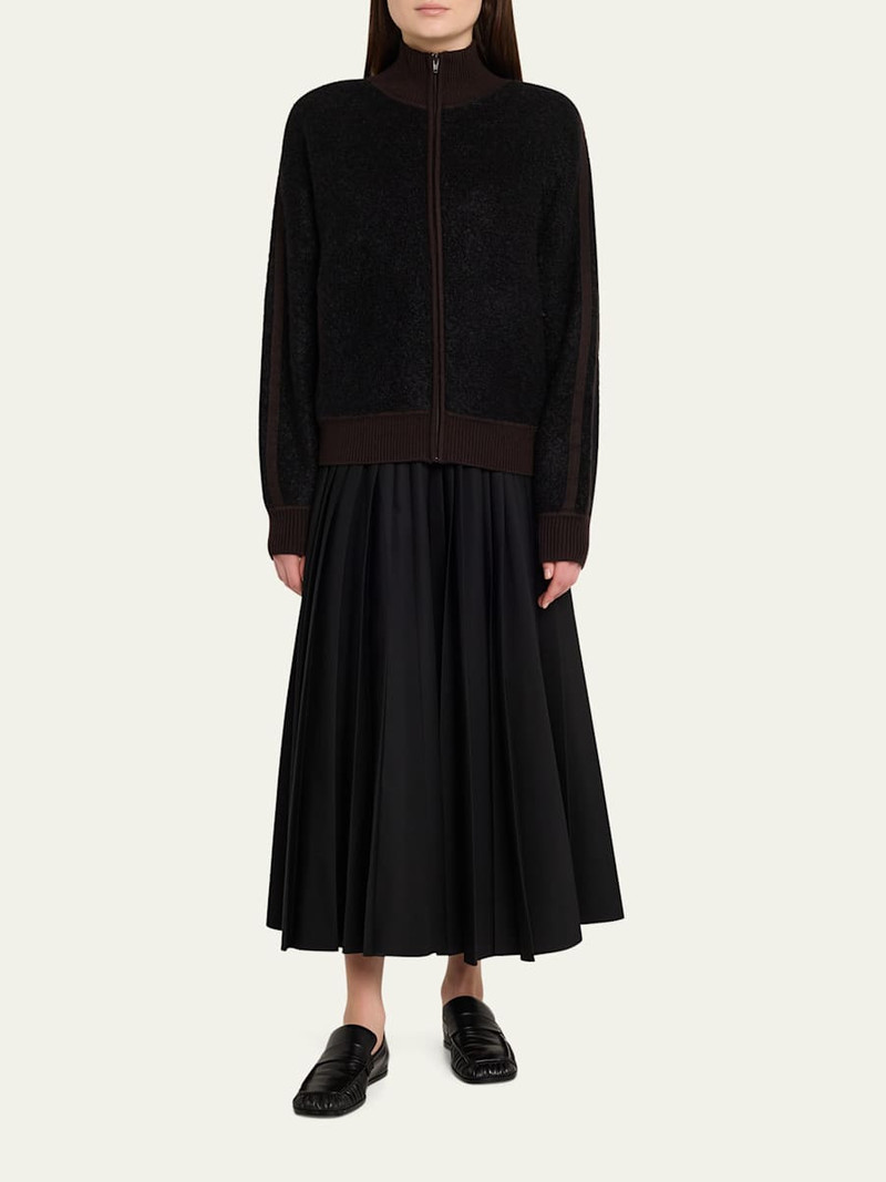 6397 Zip-Up Bouclé Track Jacket outlook