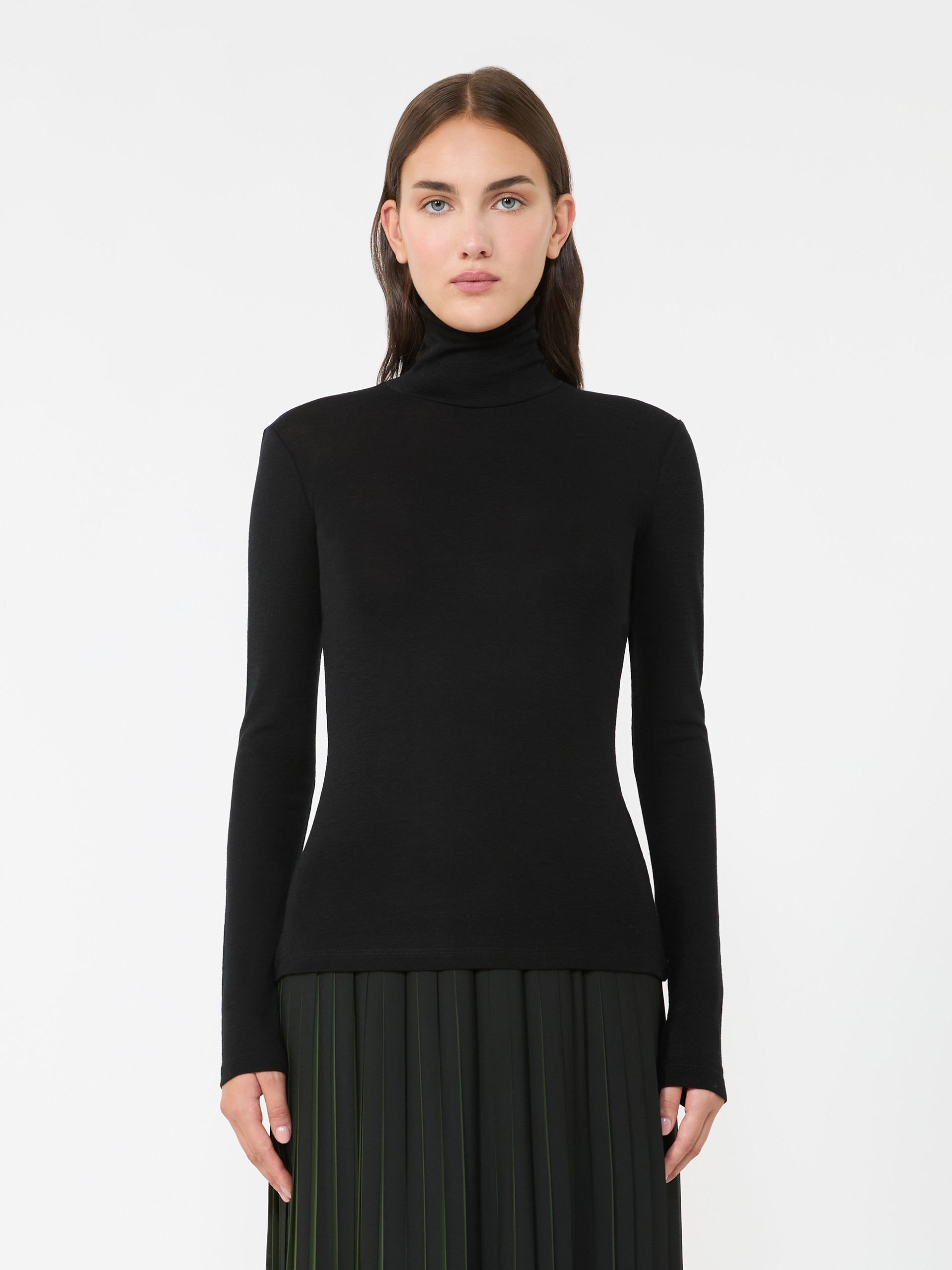 TESEO Wool and silk gauze turtleneck - 3