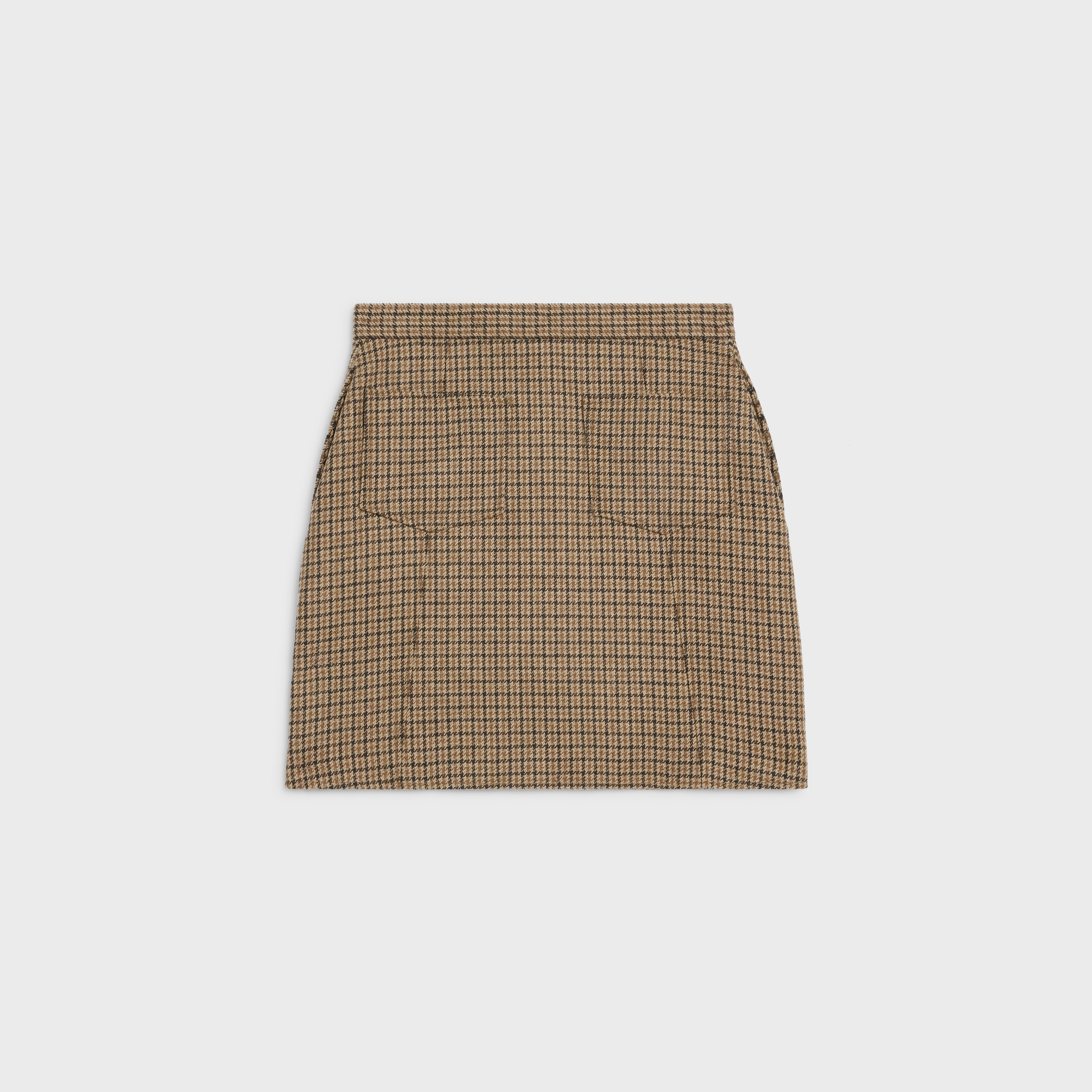 SHORT SKIRT IN CHECKED WOOL - 2