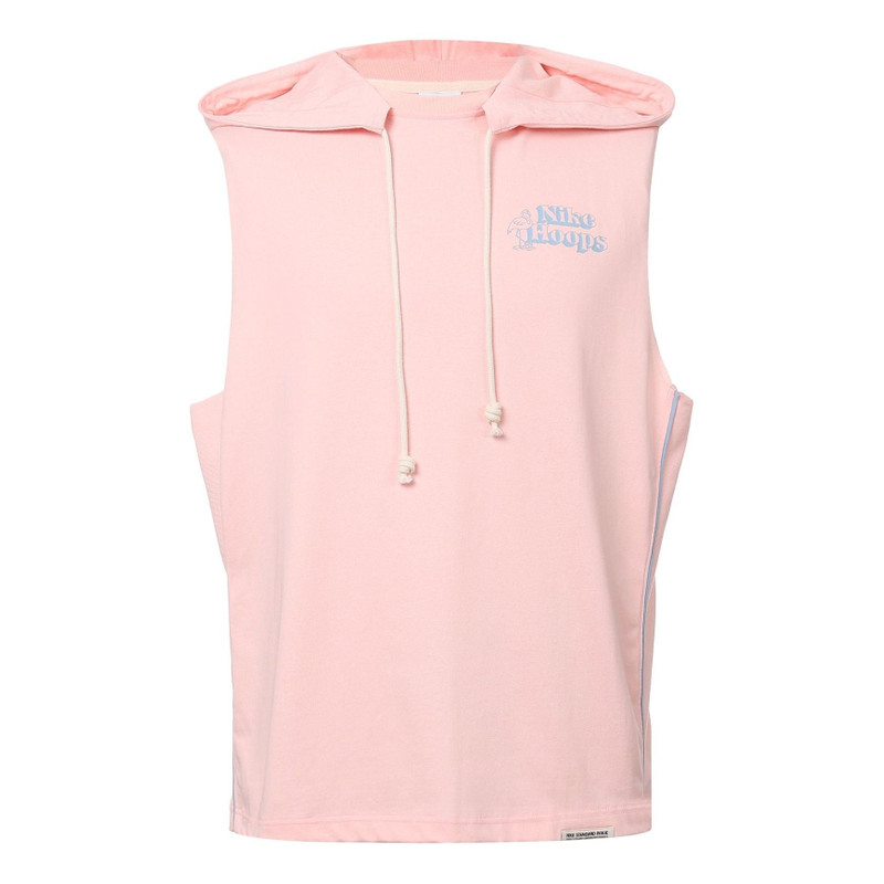 Nike Dri-FIT Standard Issue Solid Color Sleeveless hooded Vest Large Pink DH7442-610 - 1