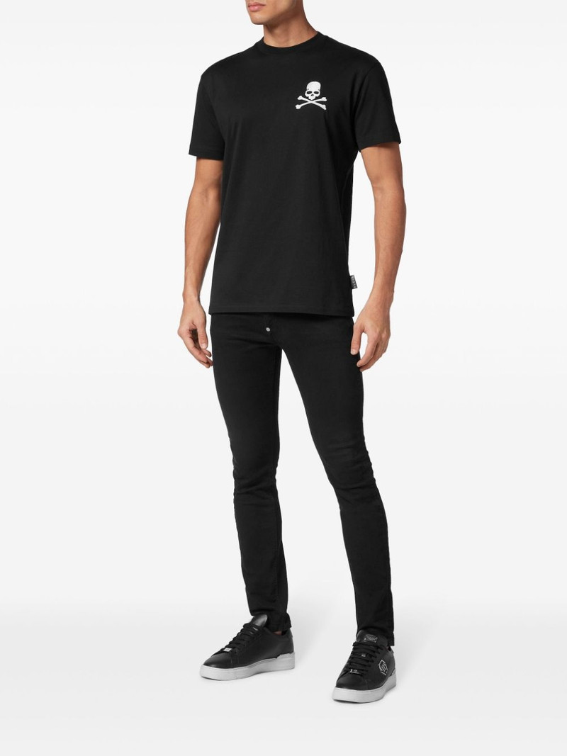 PHILIPP PLEIN skull-embroidery cotton T-shirt outlook