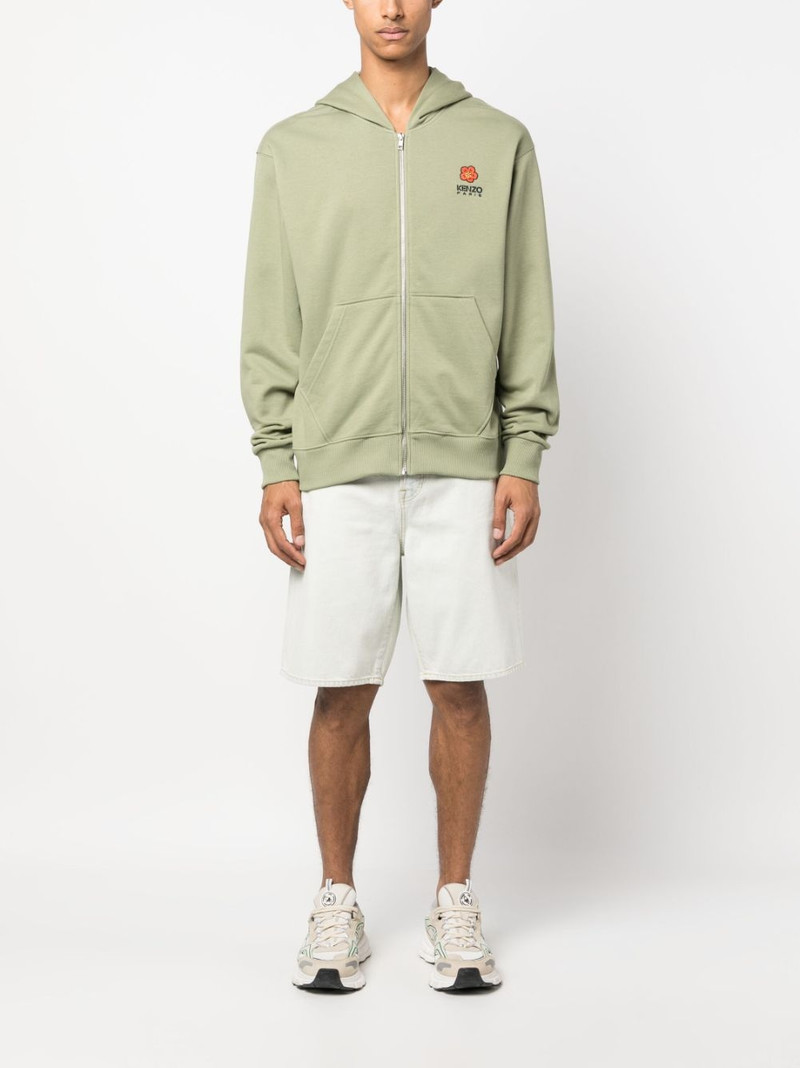 KENZO logo-embroidered denim shorts outlook