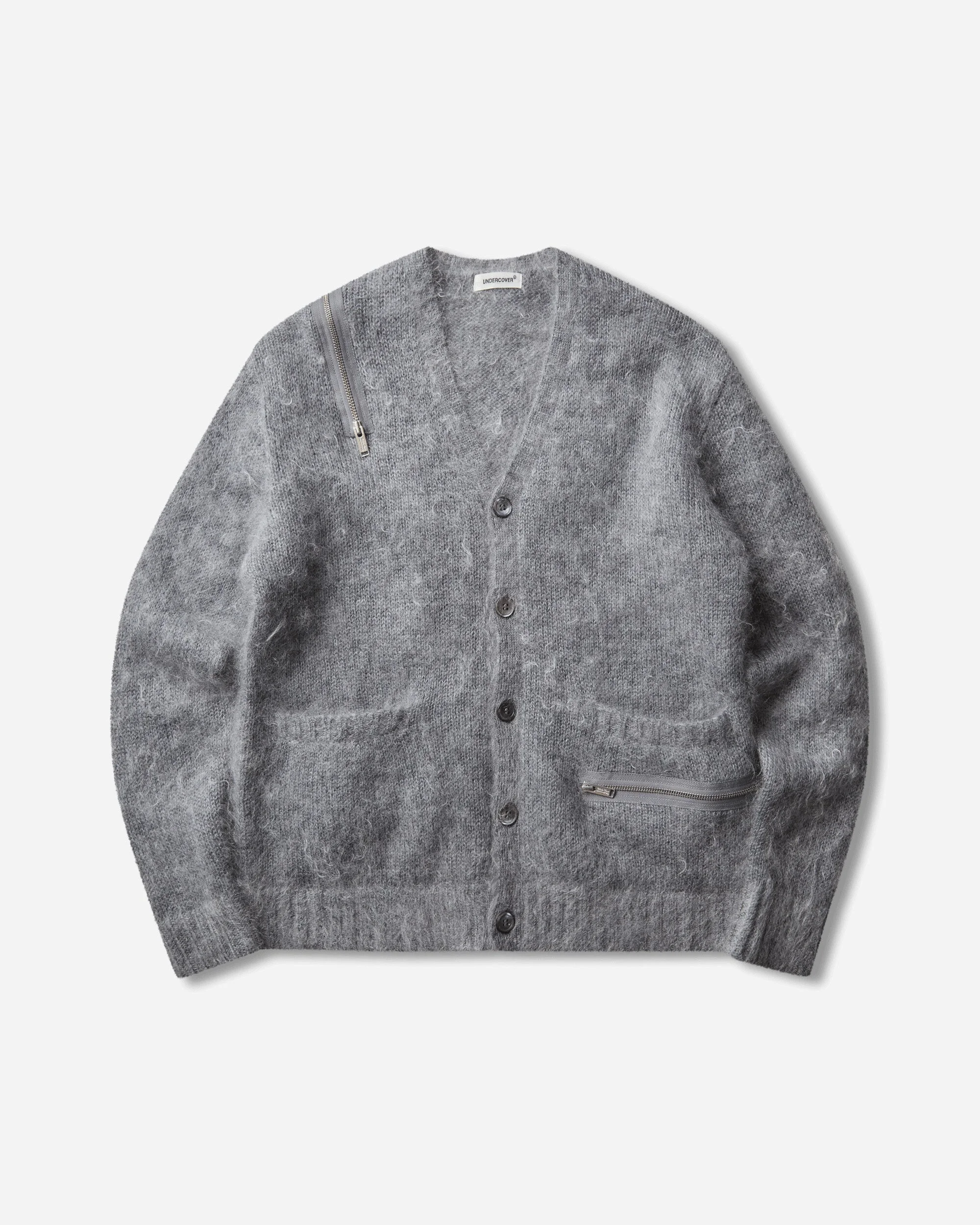 Men's Zipped Cardigan Grey - 1