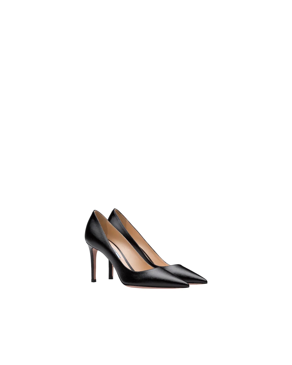 Saffiano textured patent leather pumps - 1