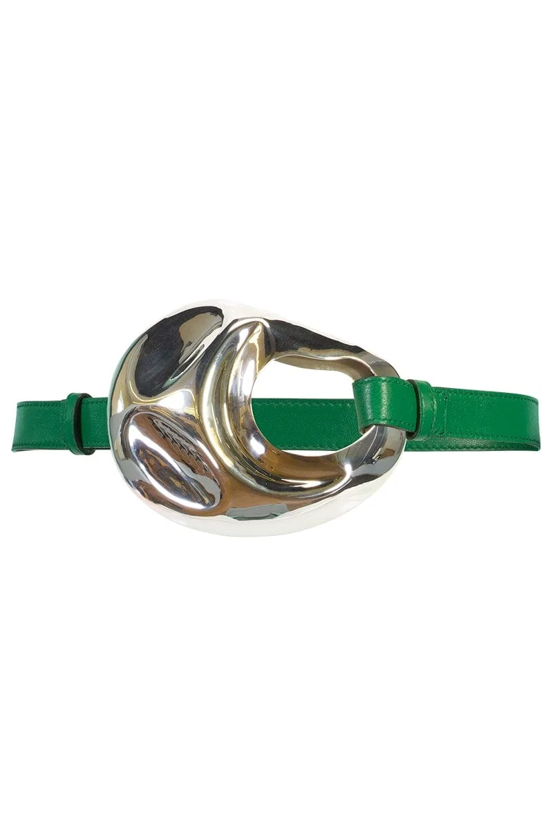 Leather Belt - Kelly Green - 1