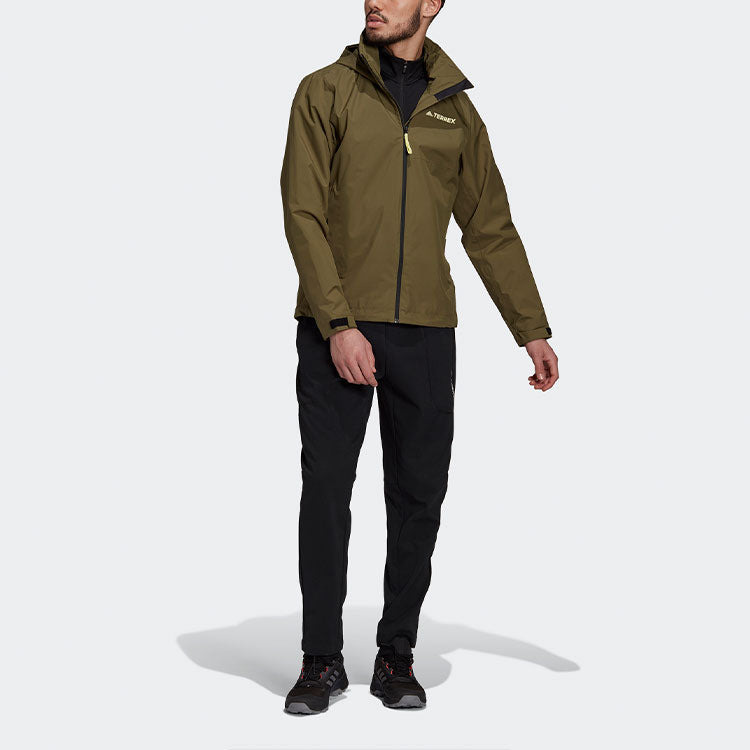 adidas Terrex Mt Rr Jacket waterproof Sports Outdoor Hooded Jacket Green GU6485 - 2