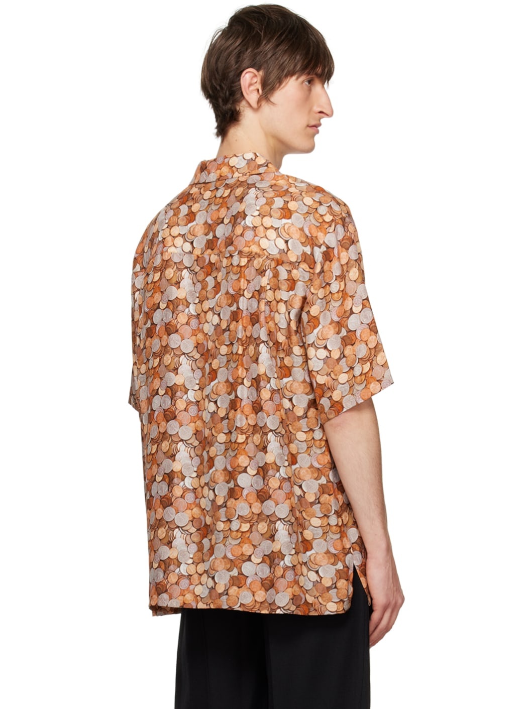 Orange & Tan Coin Shirt - 3