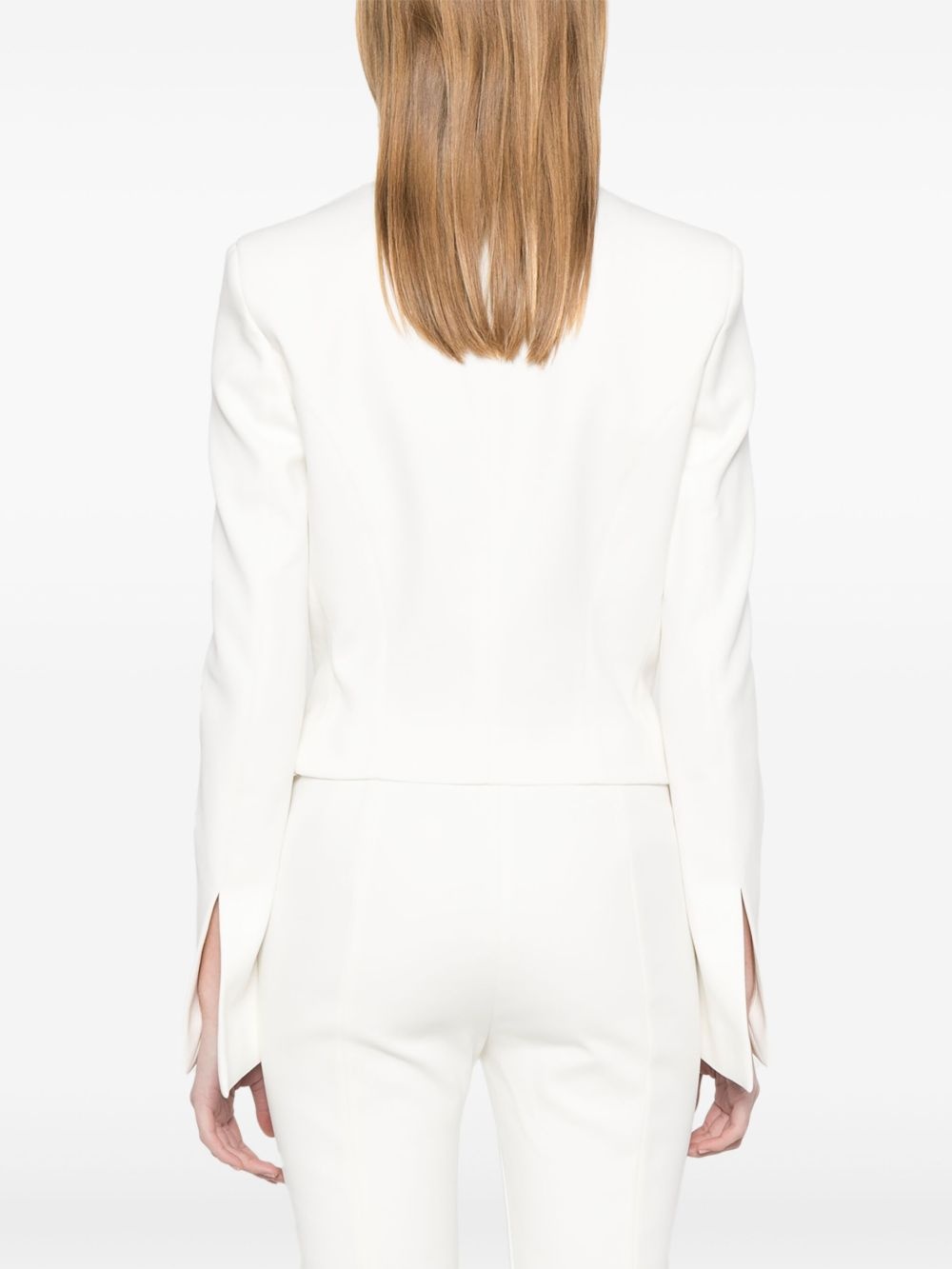 lace-up detail jacket - 4