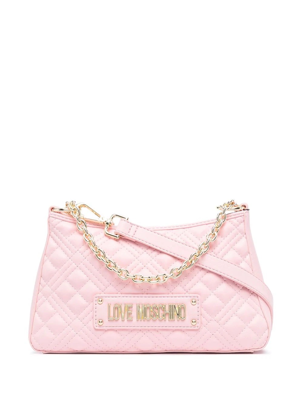 quilted logo plaque crossbody bag - 1