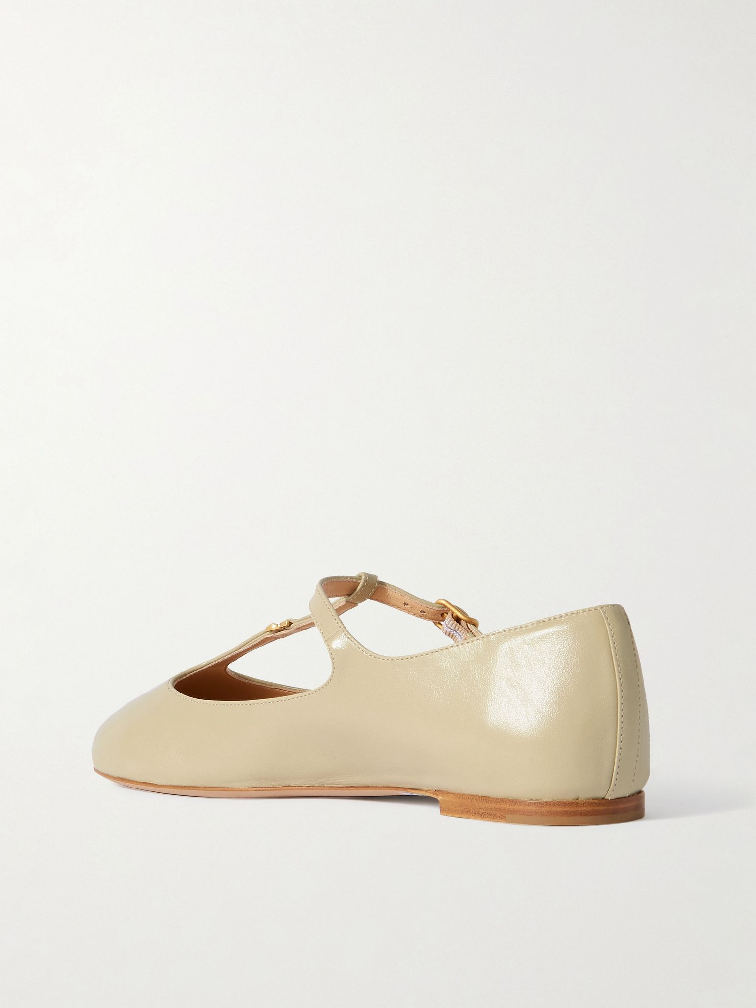 Marcie embellished leather ballet flats Mint - 3
