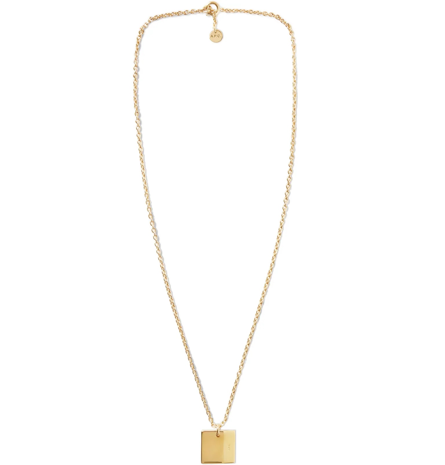 Logo-Engraved Gold-Tone Necklace - 1