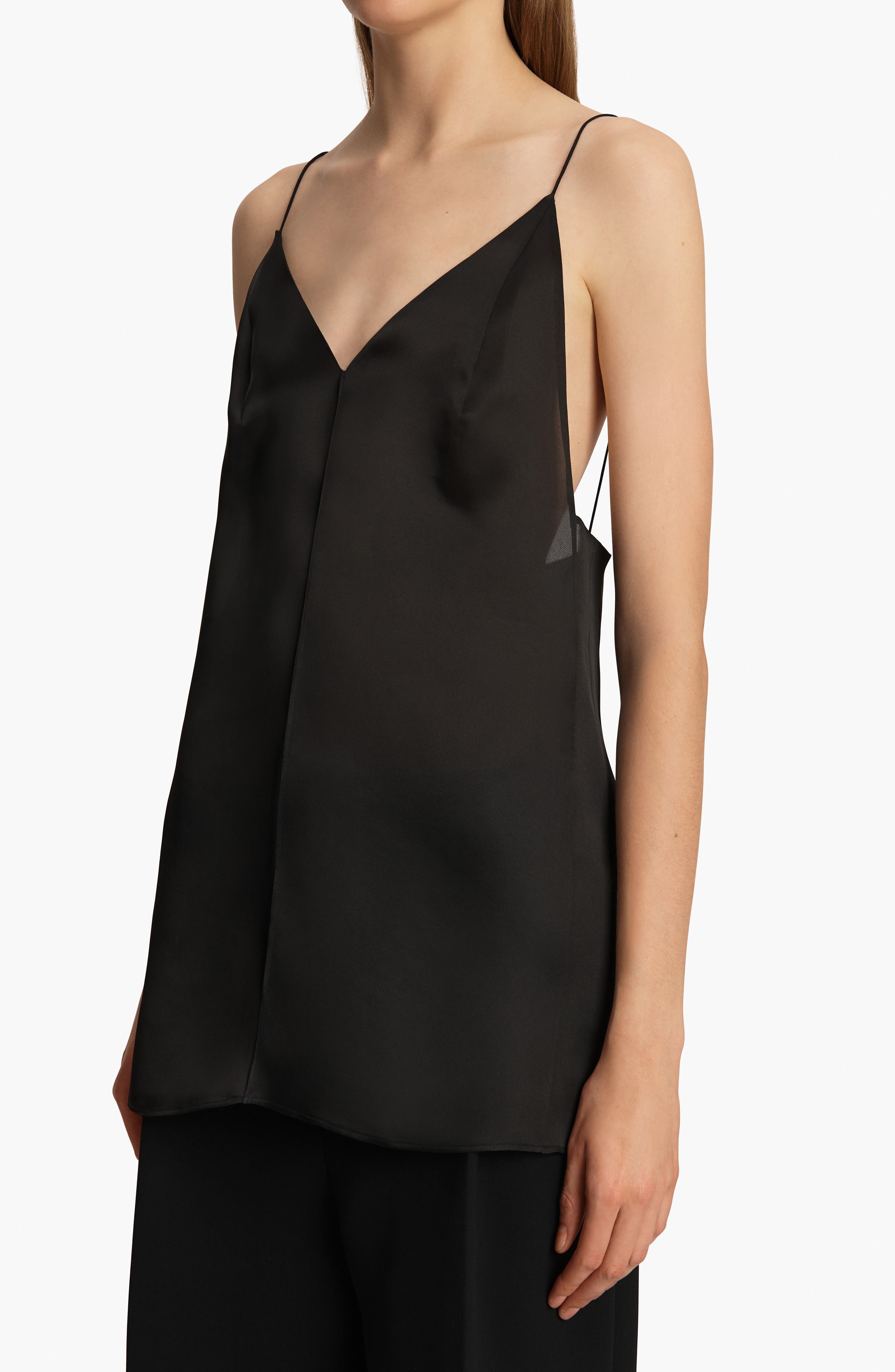 Khaite Talsie Silk Camisole in Black at Nordstrom - 3