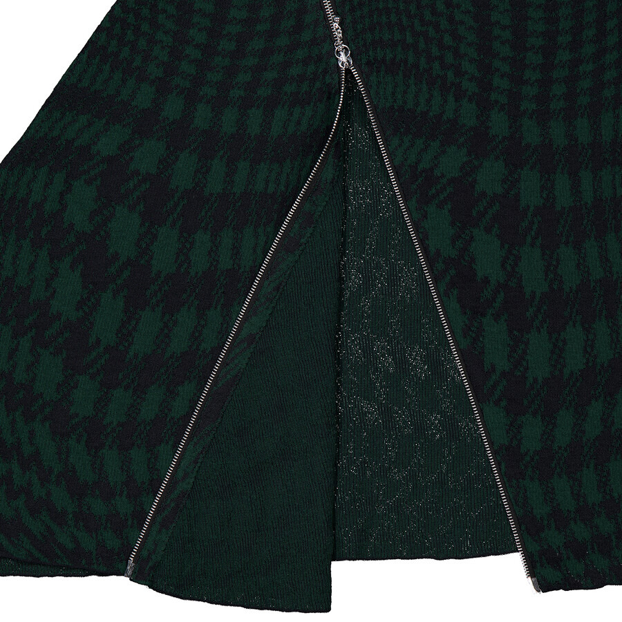 Burberry Warped Houndstooth Wool Blend Dress - 7