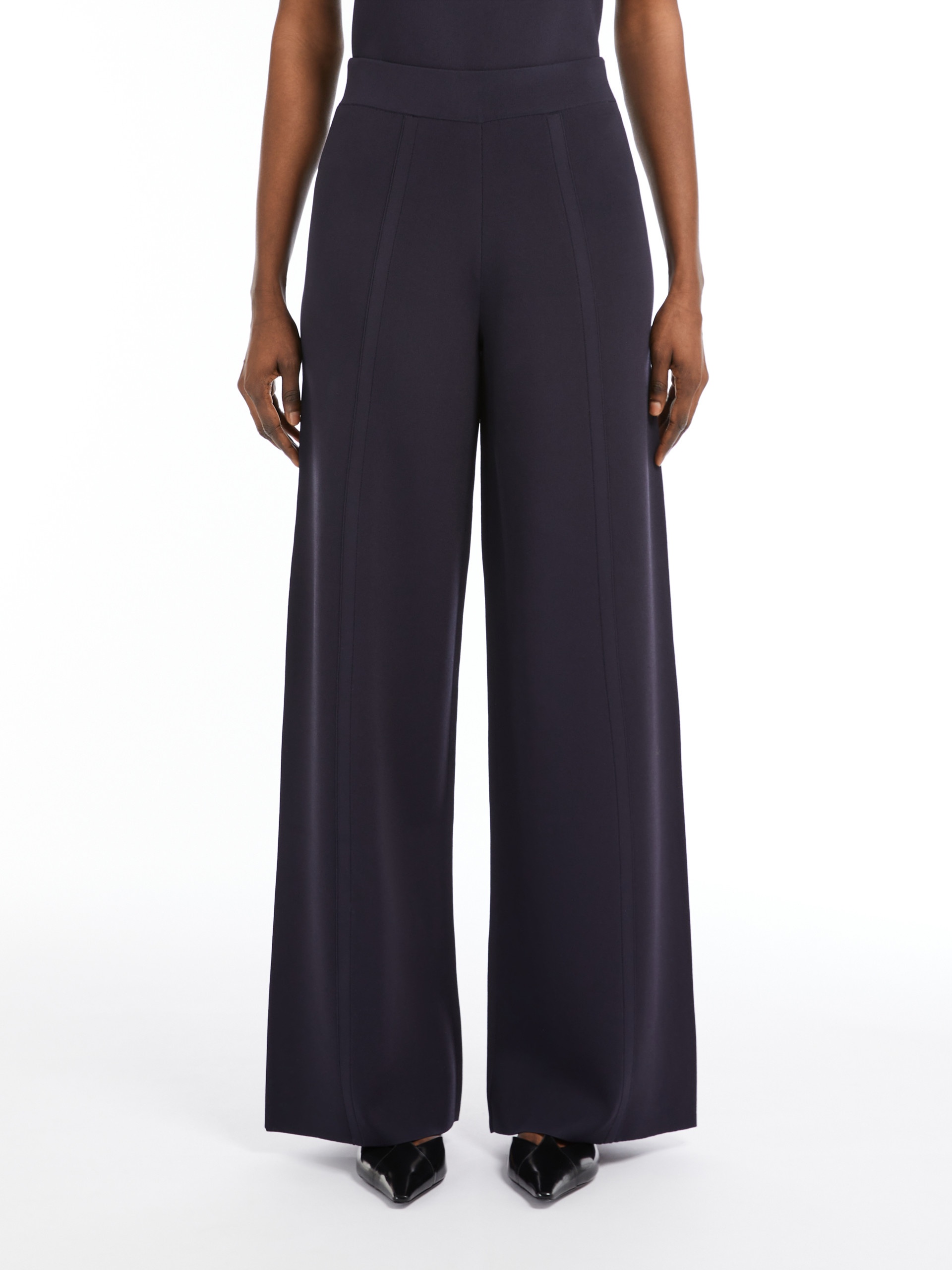 ASSIRO Wide-leg viscose knit trousers - 3