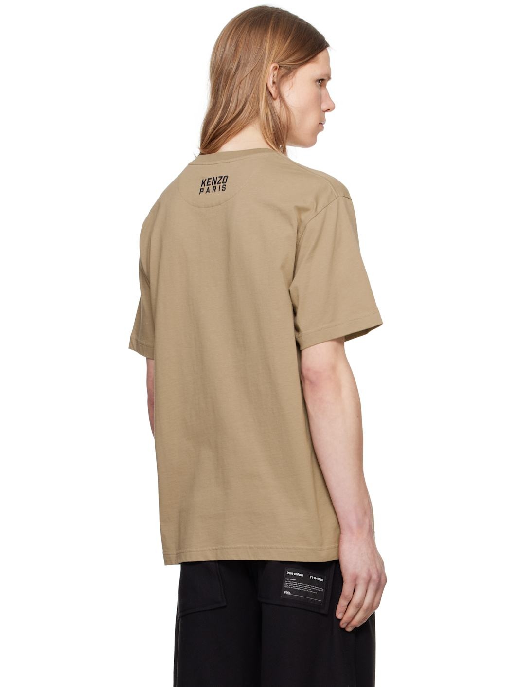 Tan  Paris 'KENZO Happy Tiger' Embroidered T-shirt - 3