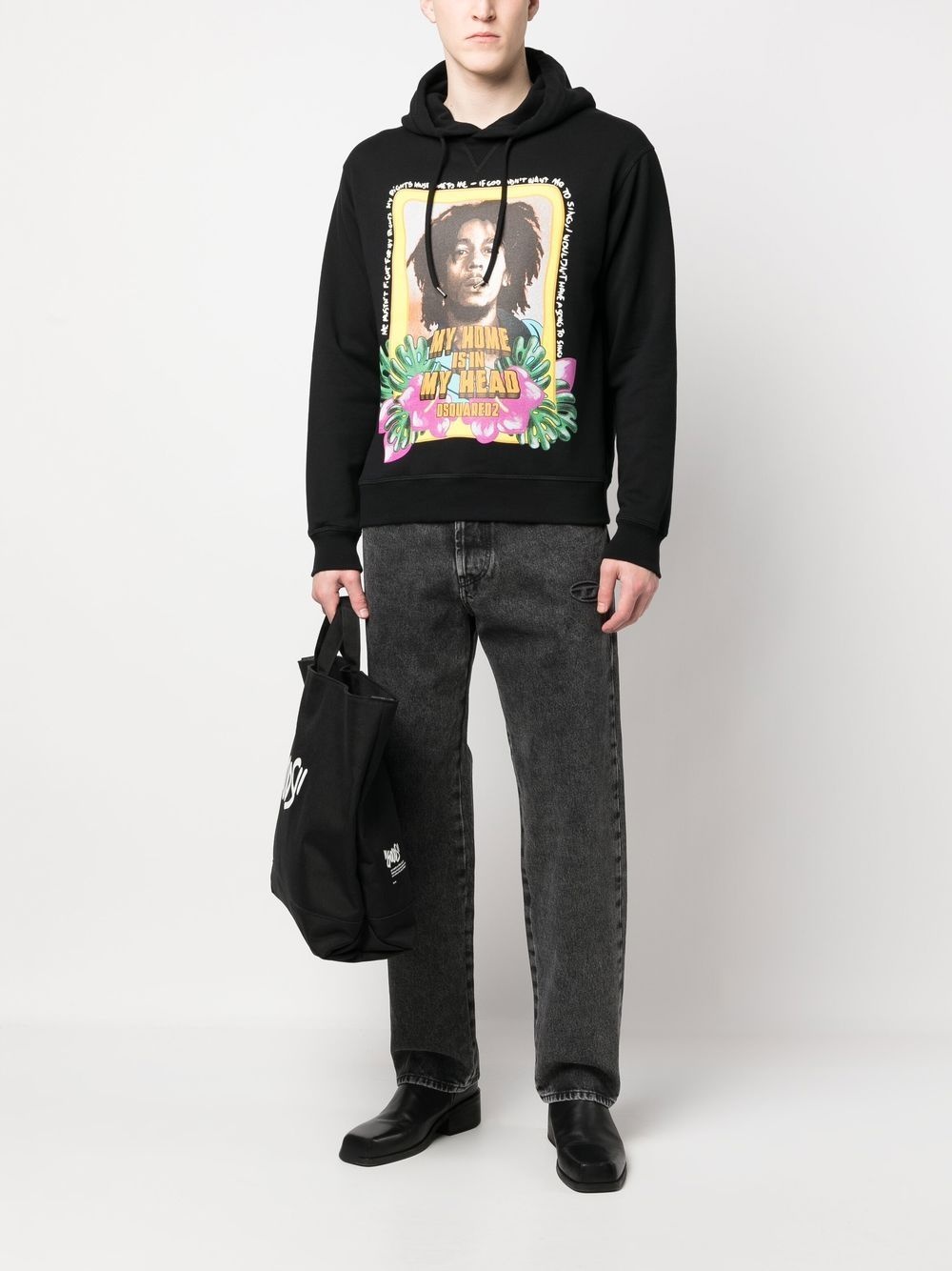 Bob Marley long-sleeve hoodie - 2