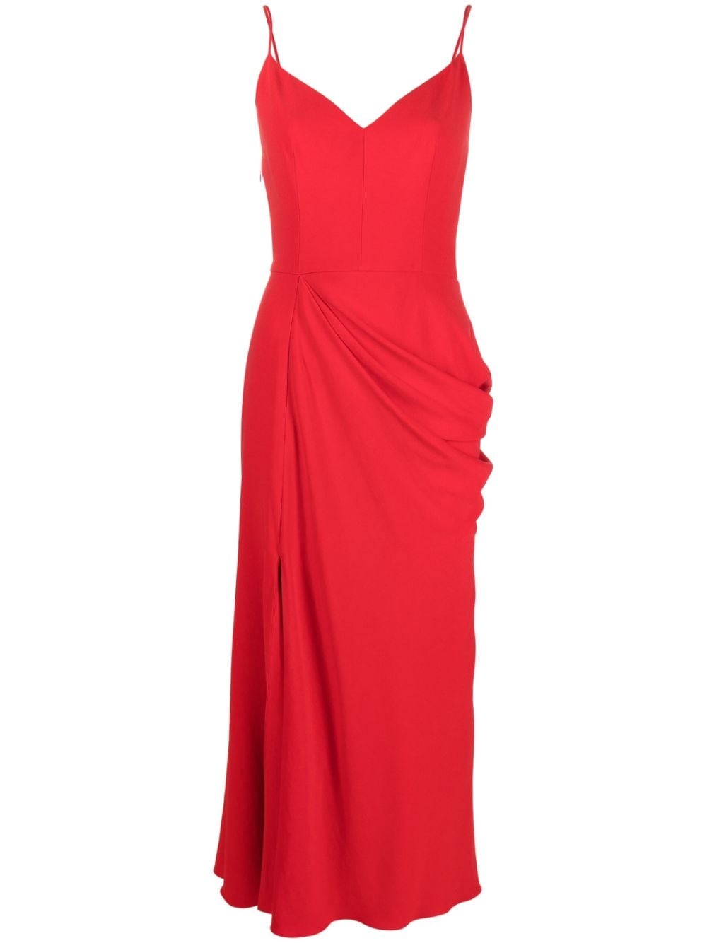 draped mid-length dress - 1