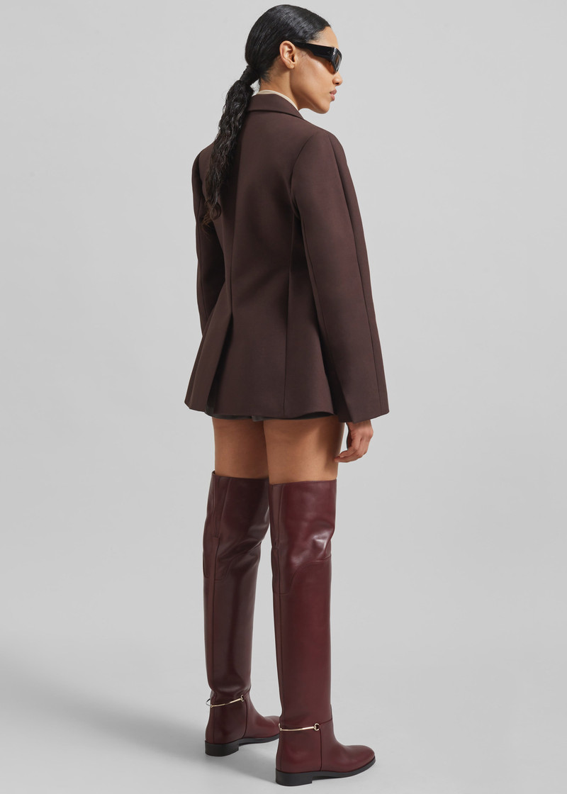 Colette Hourglass Blazer - Dark Brown 8