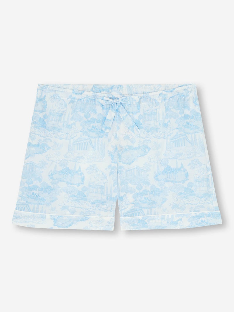 Women's Lounge Shorts Ledbury 77 Cotton Batiste White - 1